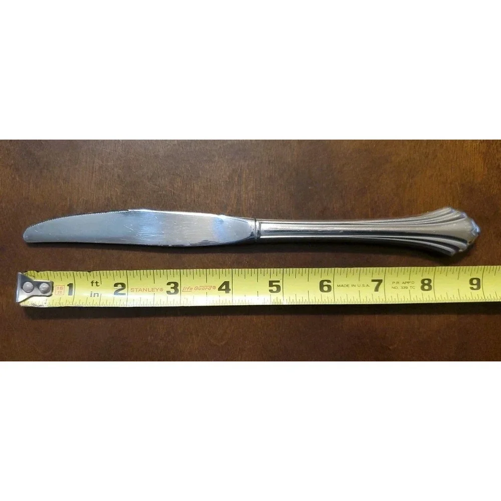 6 Oneida USA BANCROFT Dinner Knives Stainless‎ Flatware